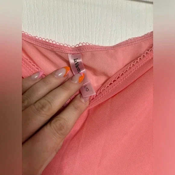 LA VIE EN ROSE Mesh Sleep Set - Picture 6 of 6